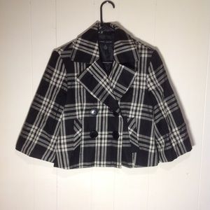 Larry Levine Cropped Double Breasted Blazer